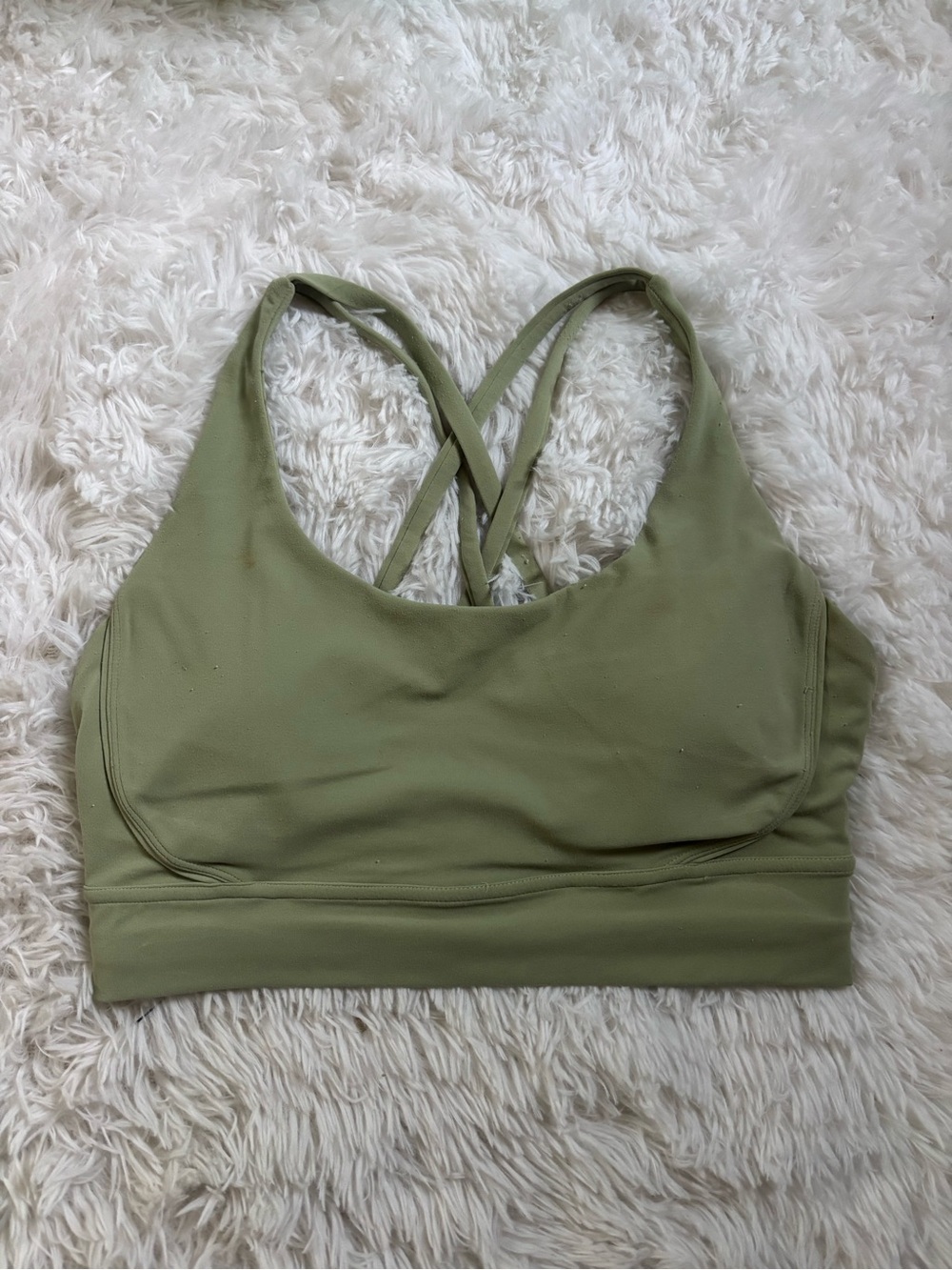 lululemon athletica Olive Green Cross-Back Sports Bra